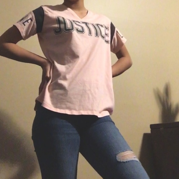 Pink, backless, sporty top from Justice - Picture 1 of 4